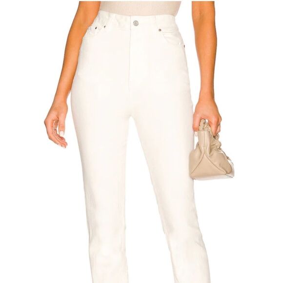 Revolve AFRM White Distressed High Rise Jeans Size 29 NWT - Picture 2 of 6